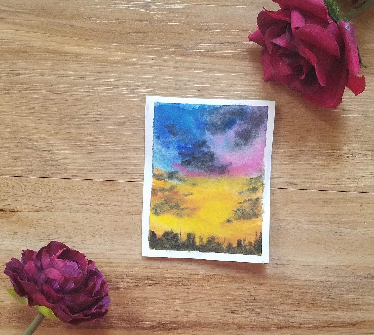Monsoon Sunset Sky-Using Watercolors - image 1 - student project