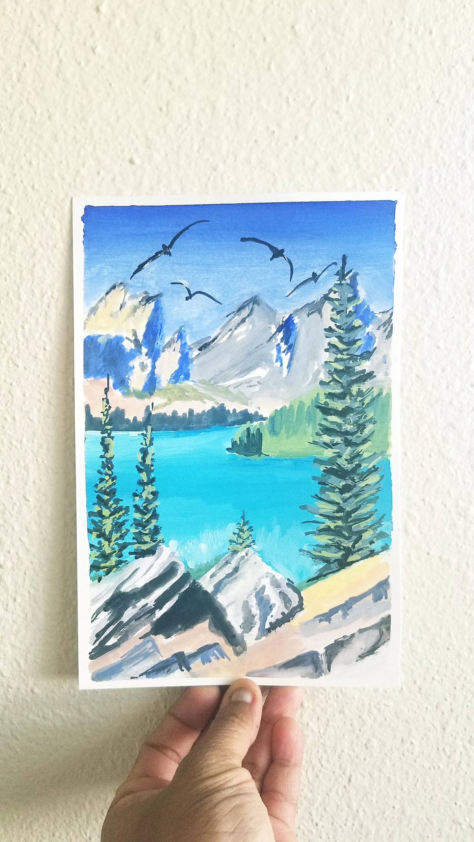 Gouache Landscape - image 1 - student project