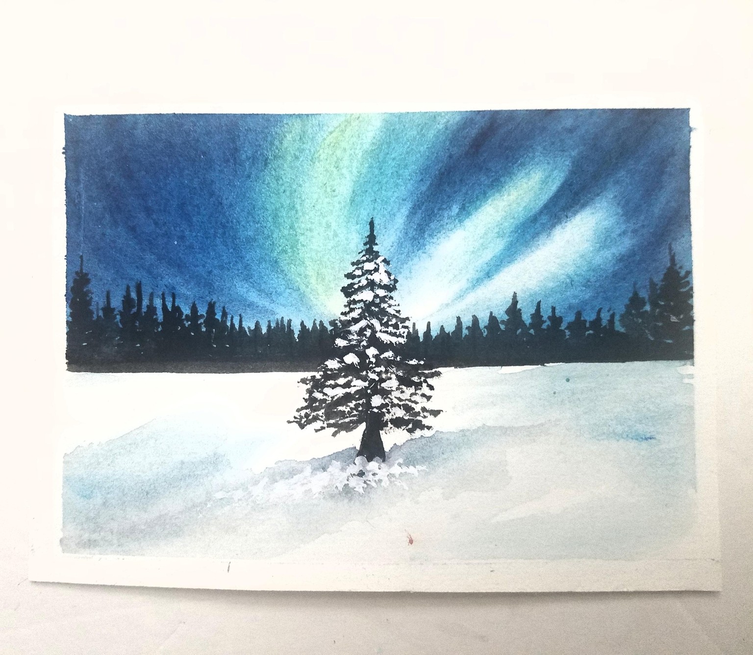 Snowy Winter Landscapes-Using Watercolors - image 1 - student project