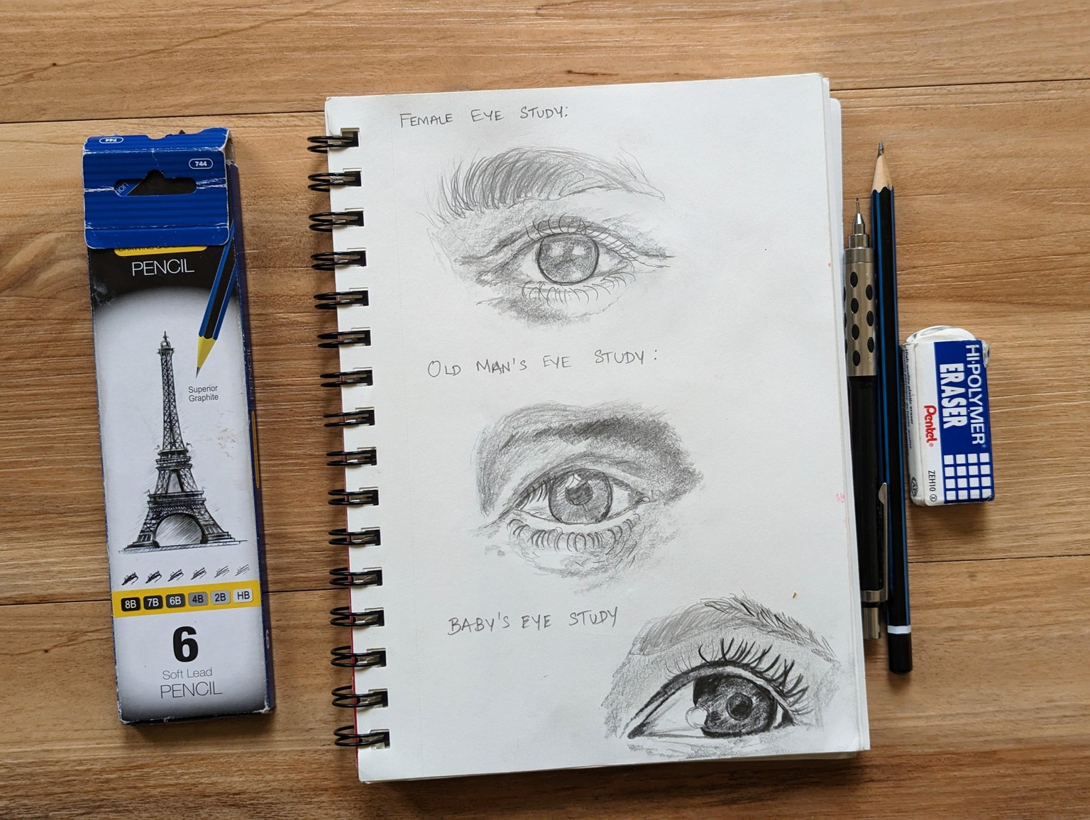 Drawing and shading Realistic eye - image 5 - student project