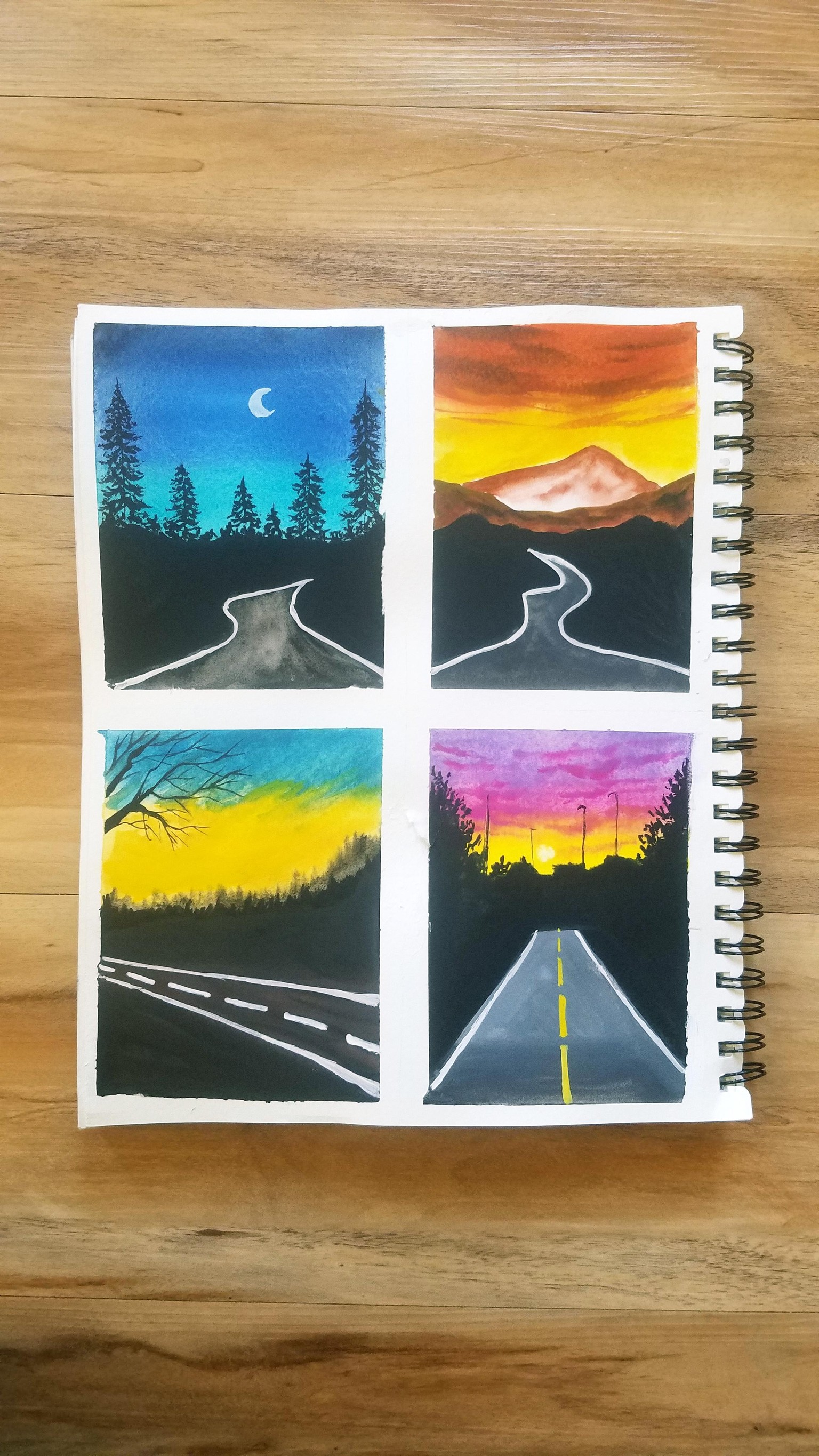 Paint Scenic Roadscapes Using Watercolours - image 1 - student project