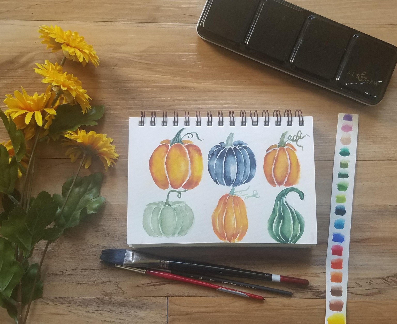 Learn to Paint Realistic Watercolor Pumpkins & Gourds - image 1 - student project