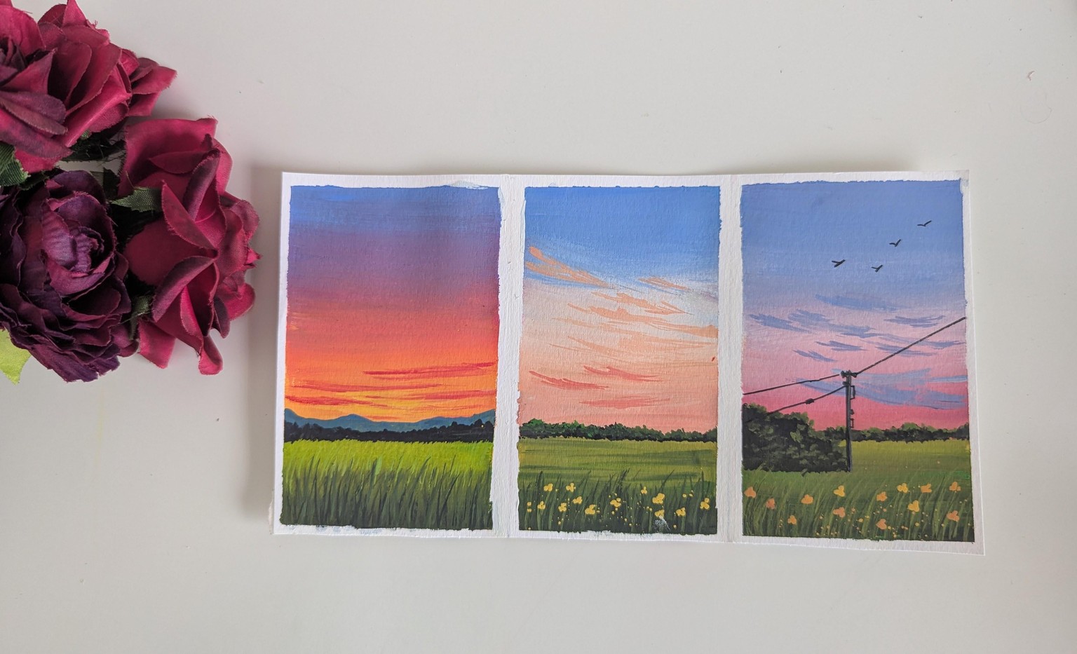 Discover Gouache - Learn to Paint Dreamy Sunsets and Meadows - image 1 - student project