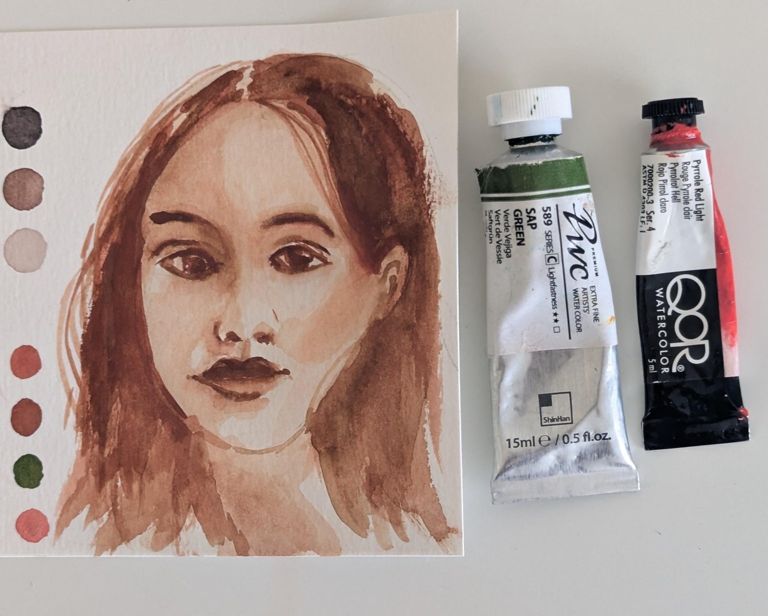 Watercolor Challenge: 7 Days of Mixing Skin Tones and Painting Loose Portraits - image 3 - student project