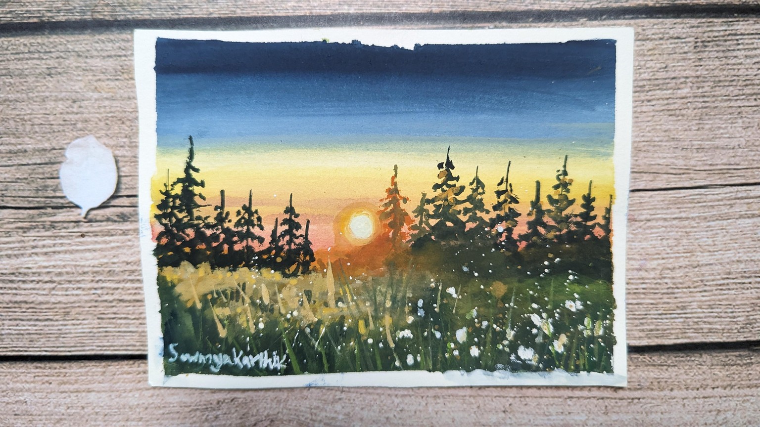 Sunset Landscape with Gouache: Master Layering & Blending Techniques - image 2 - student project