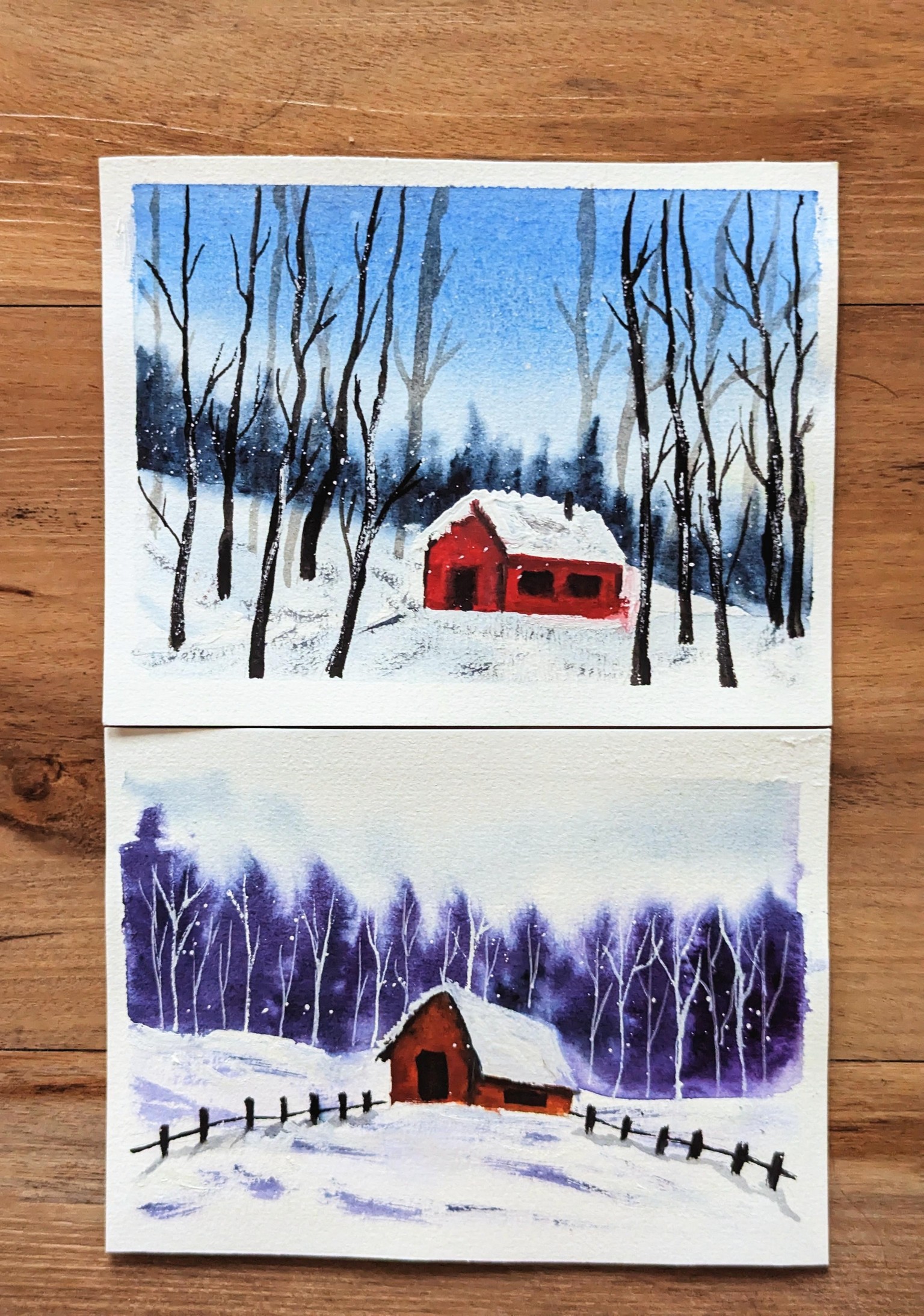 Paint Winter Landscapes Using Watercolours - image 2 - student project