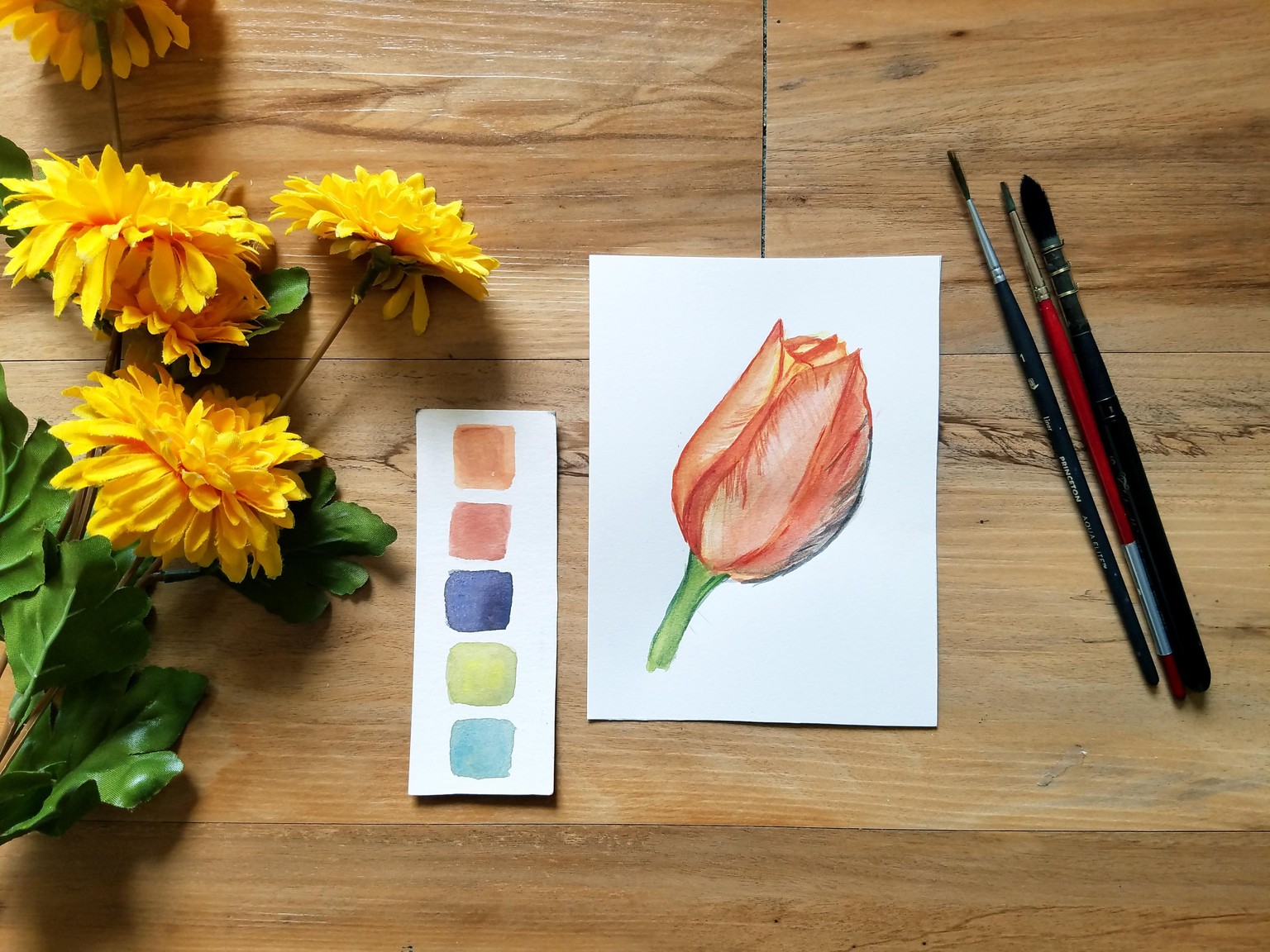 Watercolor Florals for Beginners: Exploring Depth, Color, and Details - image 1 - student project
