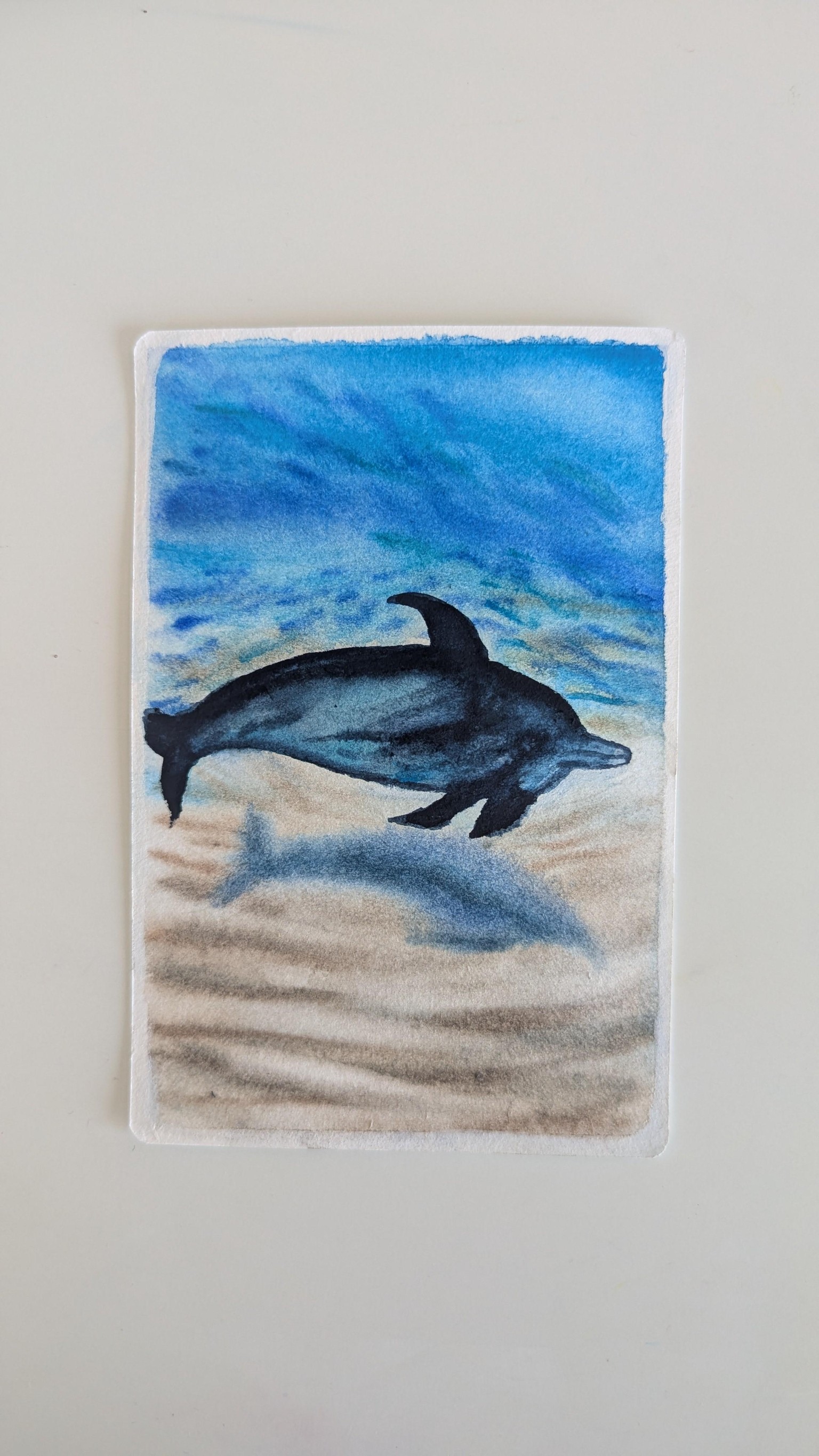 Watercolor Ocean Dreams - Paint a Dolphin by the Seabed 🐬 - image 1 - student project