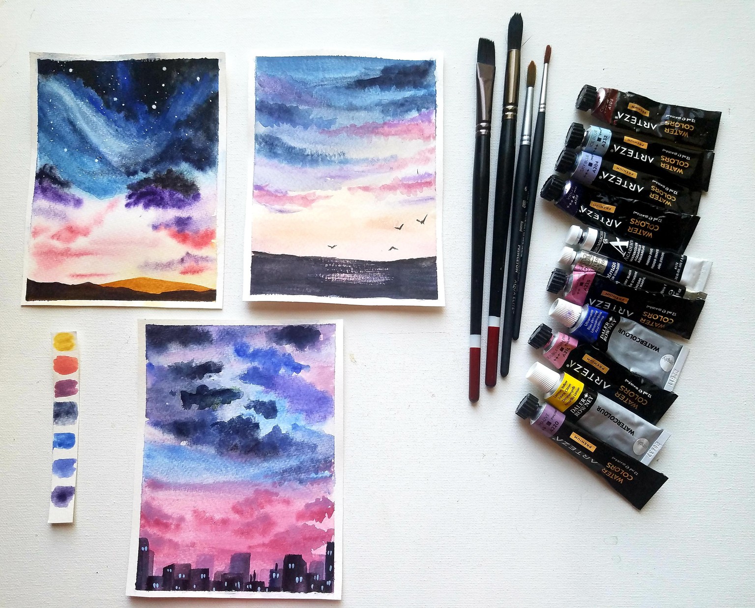 Dreamy Sunsets: Paint Dazzling Skies with Watercolor - image 1 - student project