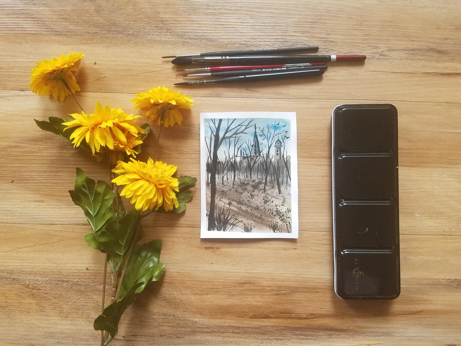 Unwind with Loose Watercolor Landscape - image 3 - student project