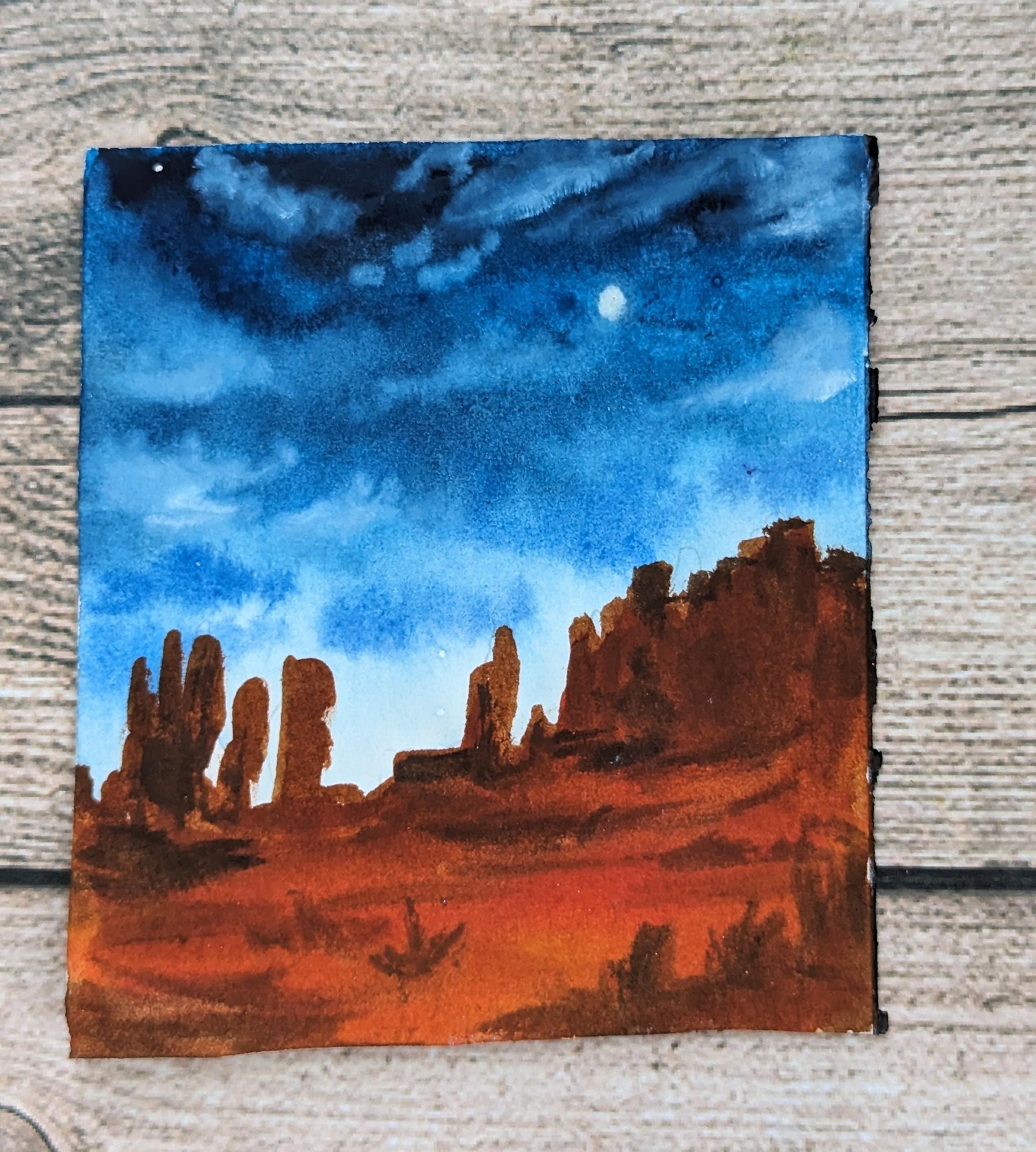 Learn to Paint Tranquil Blue Skies with Watercolor - A 21 Day Challenge - image 2 - student project