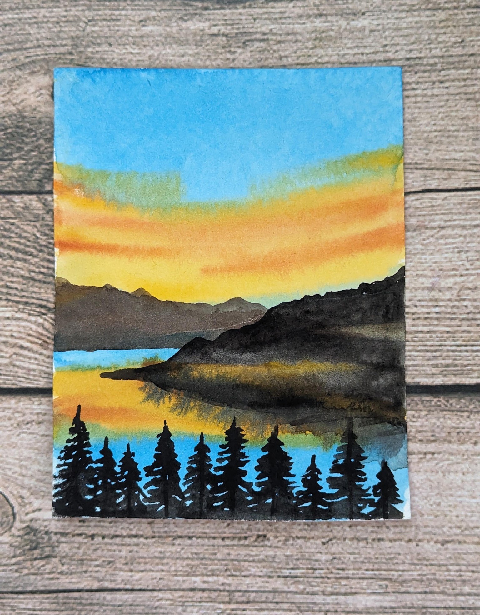 Learn to Paint Tranquil Blue Skies with Watercolor - A 21 Day Challenge - image 15 - student project