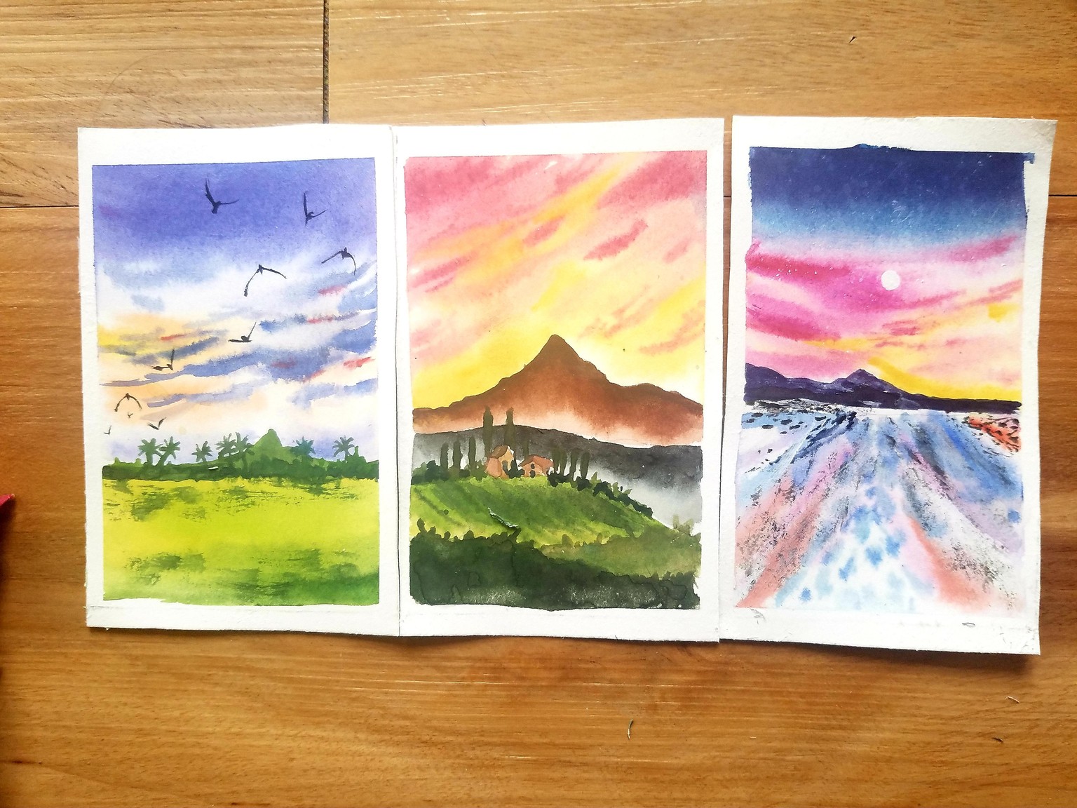Relaxing Watercolor Sky Painting- Simple Expressive Pastel Sky Painting - image 1 - student project