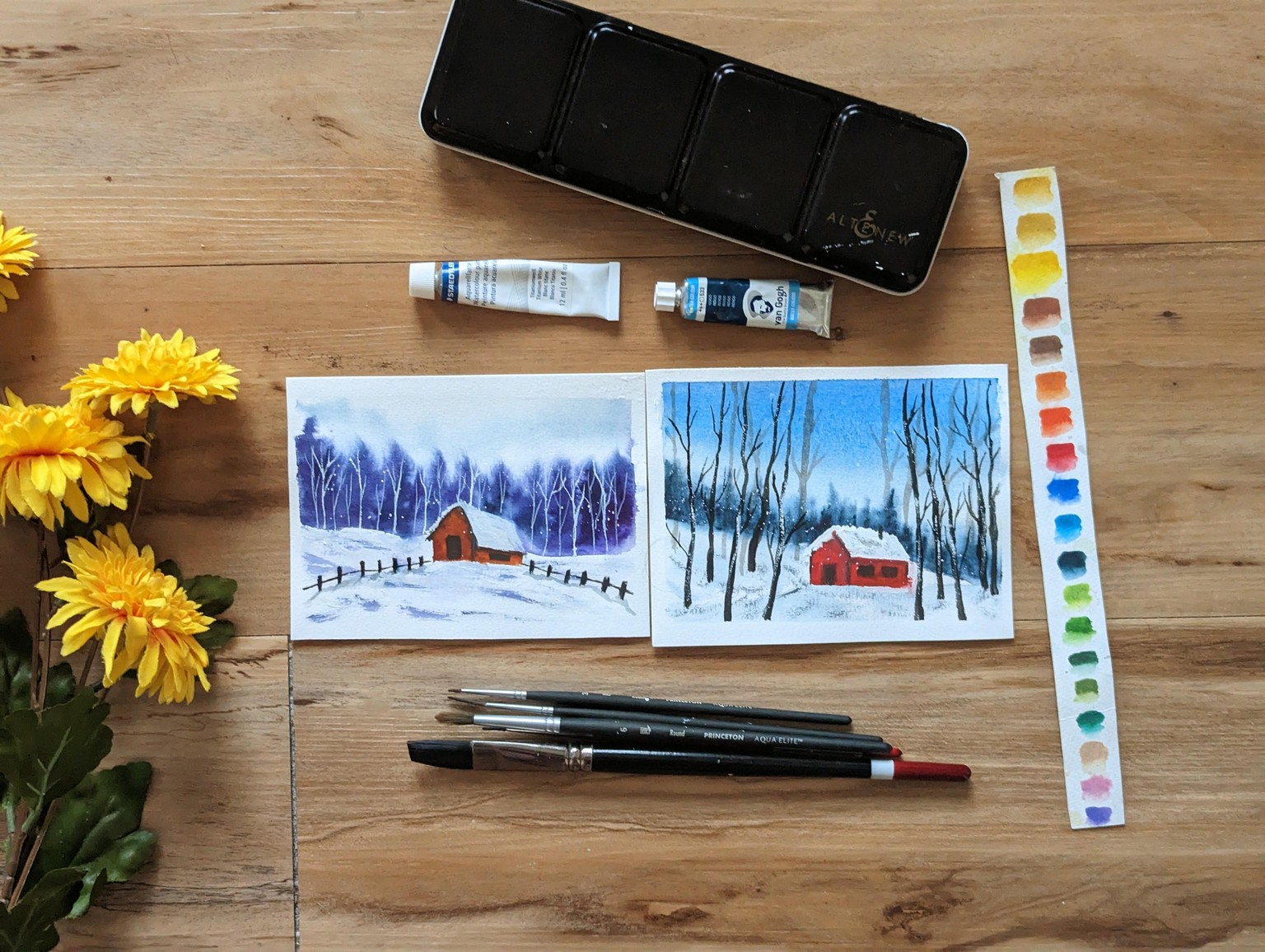 Paint Winter Landscapes Using Watercolours - image 1 - student project