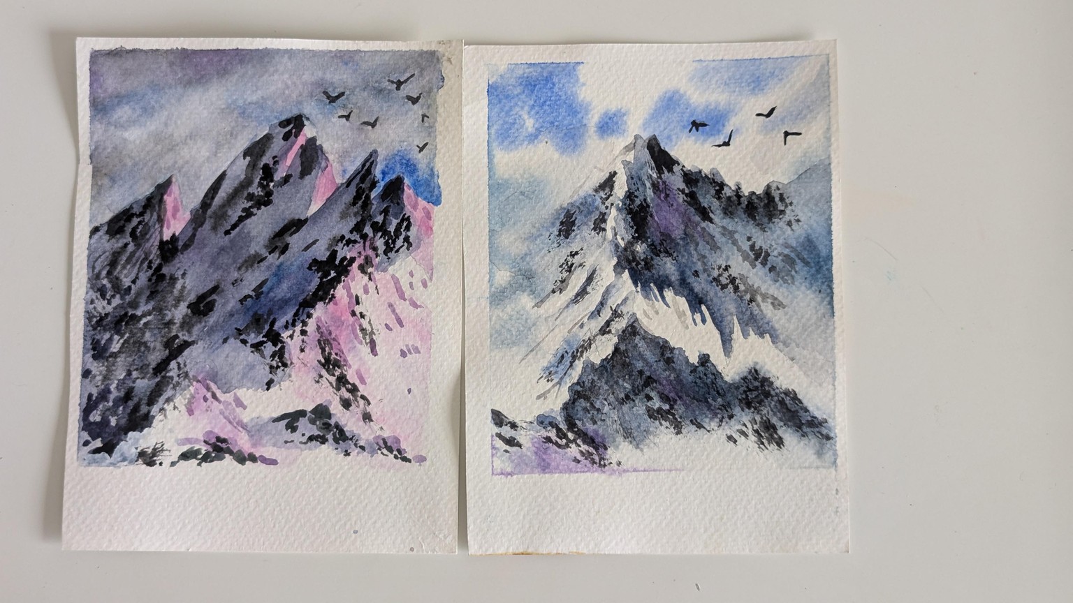 Snowy Mountains, A 7-Day Painting Challenge in Watercolors - image 1 - student project