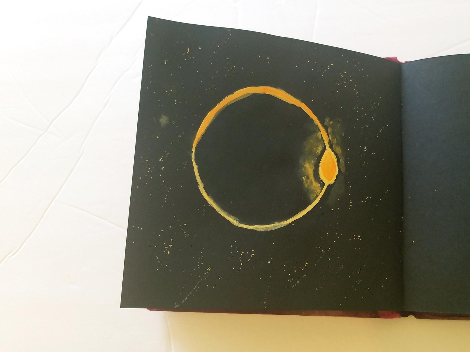 Cosmos : Moon, Sun & Eclipse - Easy Abstract Gouache Illustrations - image 5 - student project