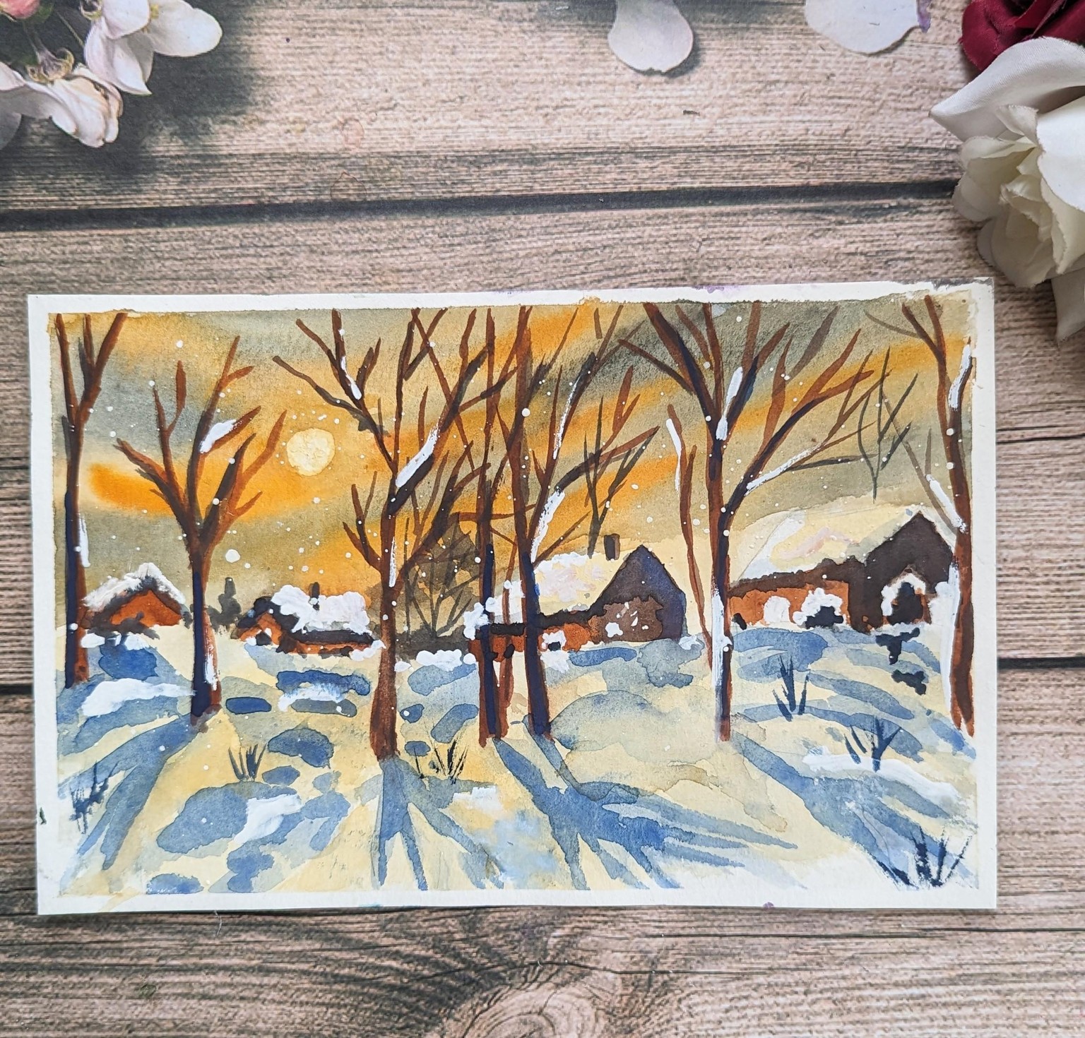 Watercolor Winter Wonderland - A Therapeutic Painting Class. - image 2 - student project