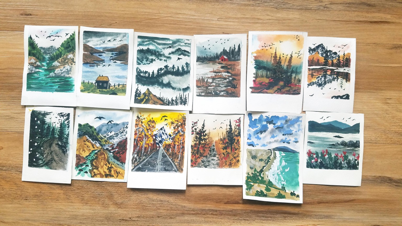Gouache Landscapes: A 12-Days Painting Challenge | Beginner friendly class - image 2 - student project