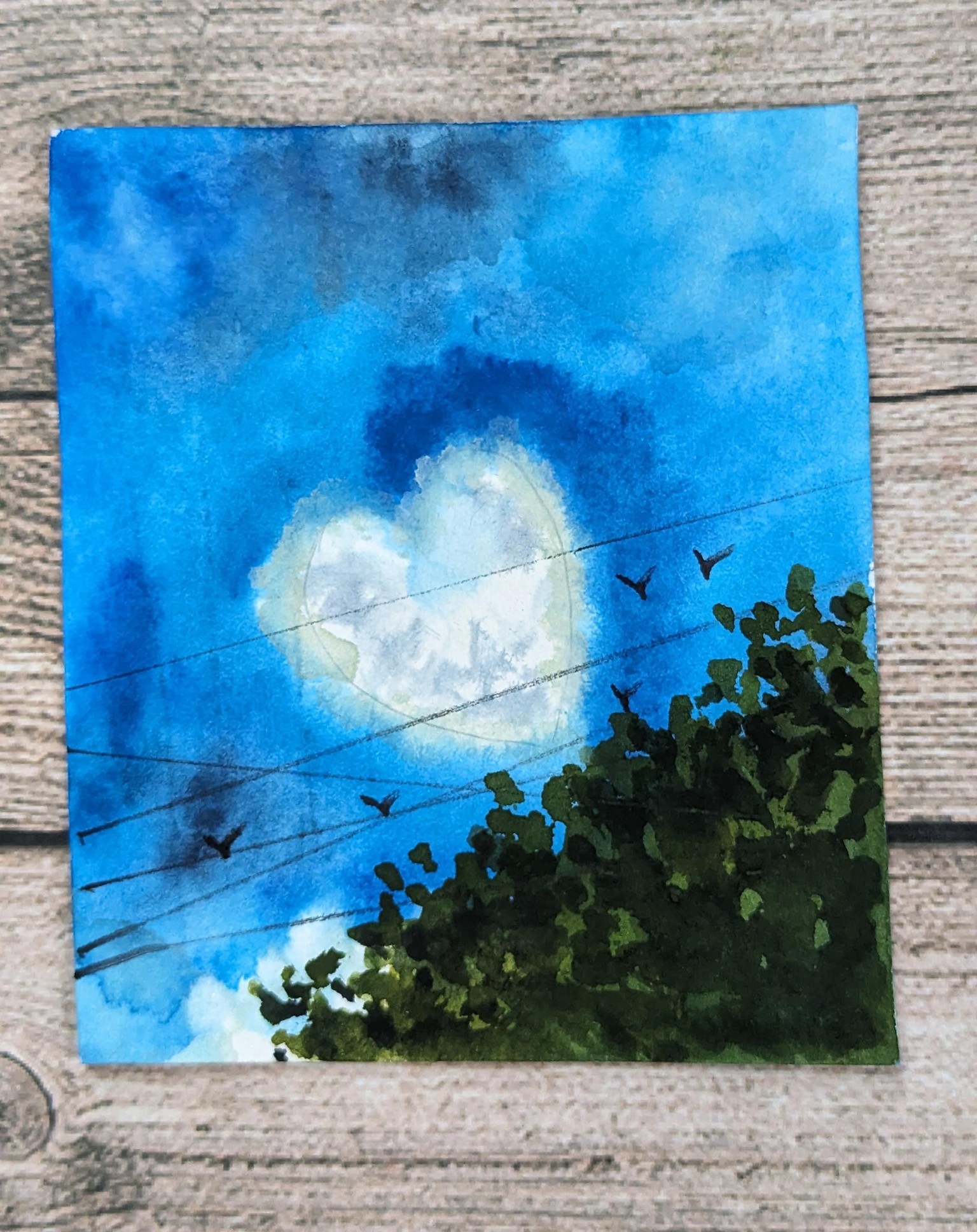 Learn to Paint Tranquil Blue Skies with Watercolor - A 21 Day Challenge - image 8 - student project