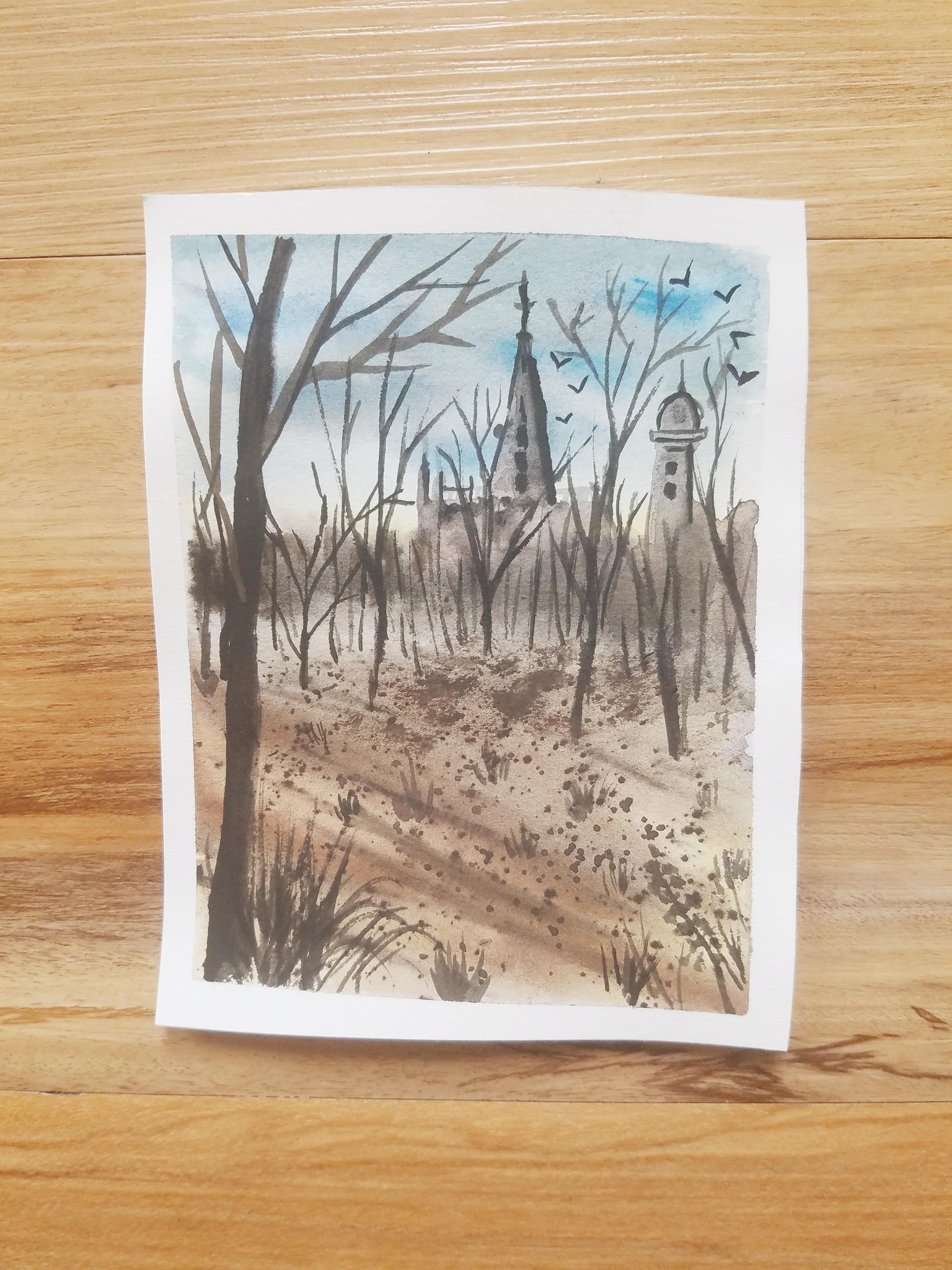 Unwind with Loose Watercolor Landscape - image 2 - student project