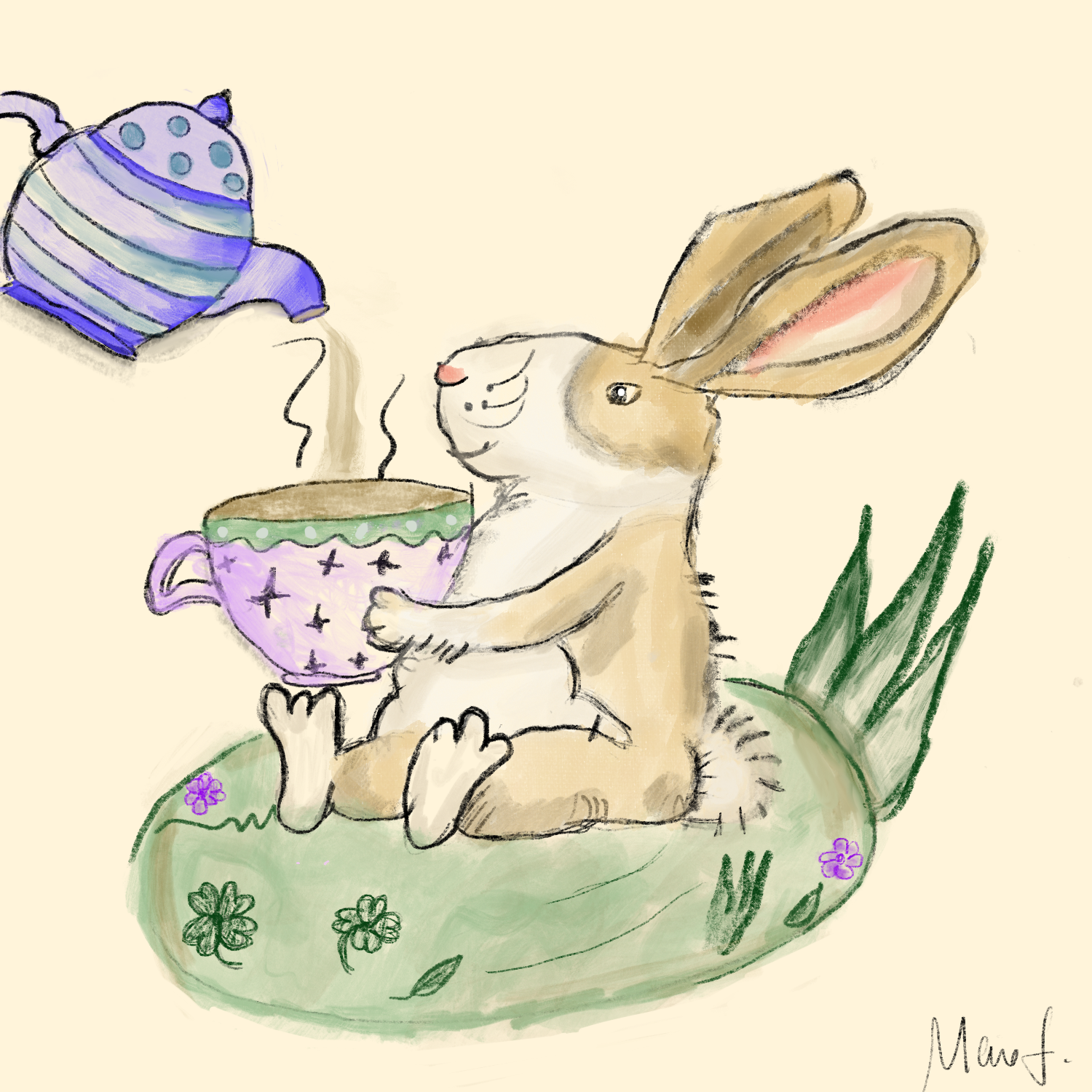 Cute bunny + cat - image 2 - student project