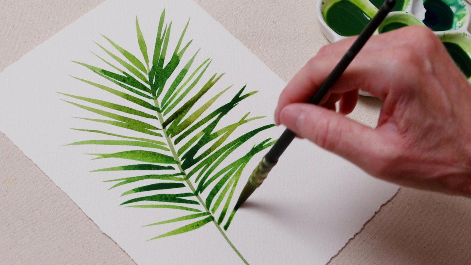 My Quick, Expressive Areca Palm Painting - image 1 - student project
