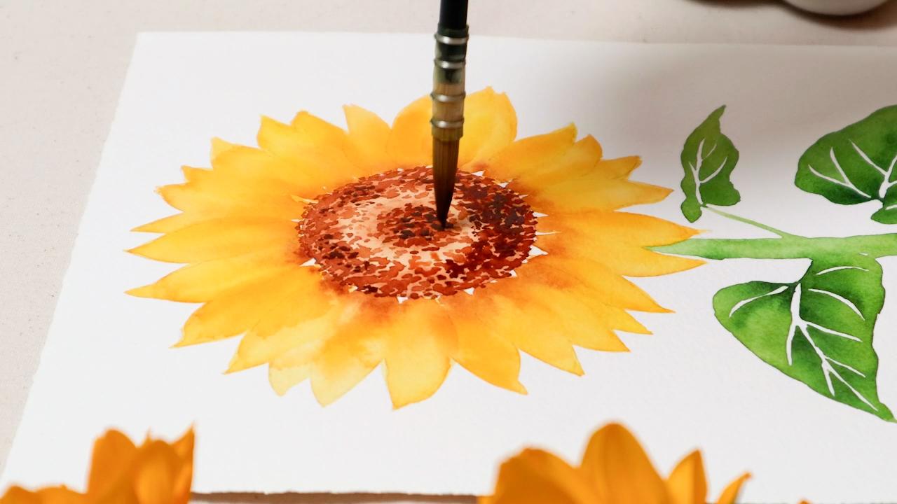 My Sunflower Watercolor Painting - image 2 - student project