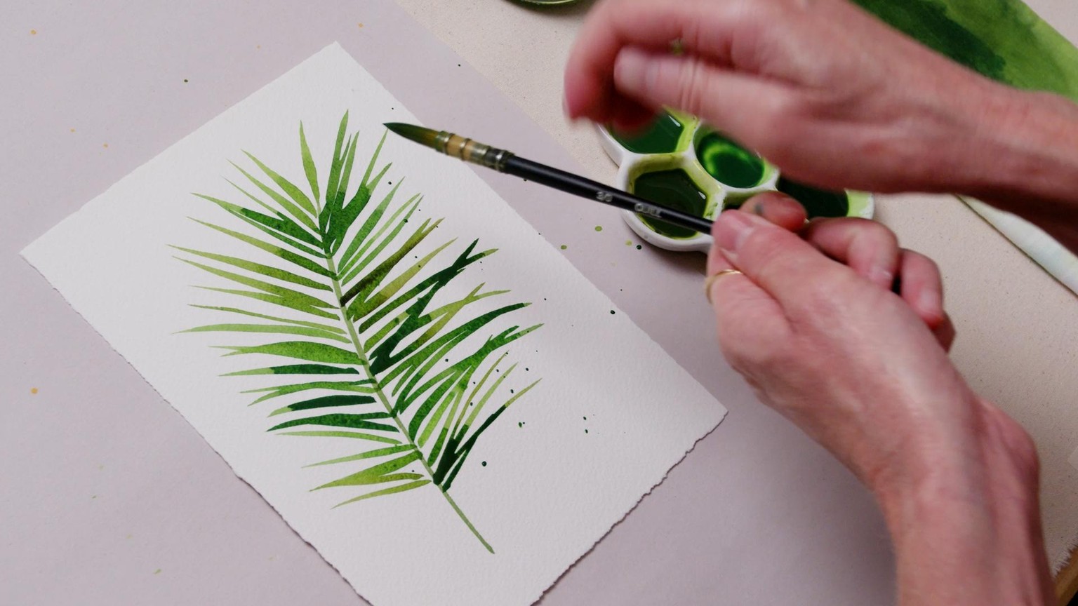 My Quick, Expressive Areca Palm Painting - image 2 - student project