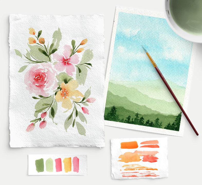 Watercolor 101 Florals & Landscape - image 1 - student project