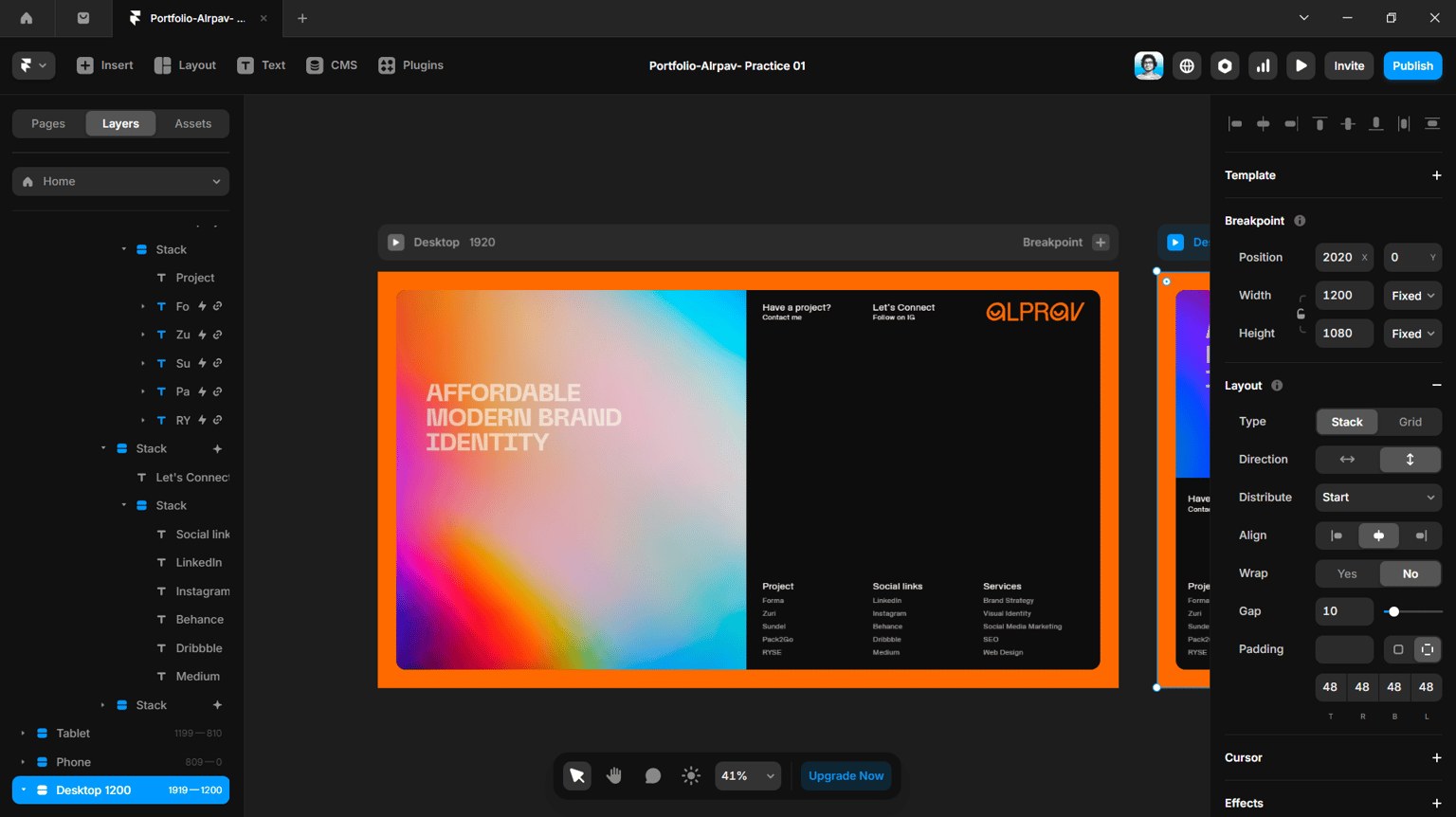 Portfolio Practice -Alprav - image 1 - student project