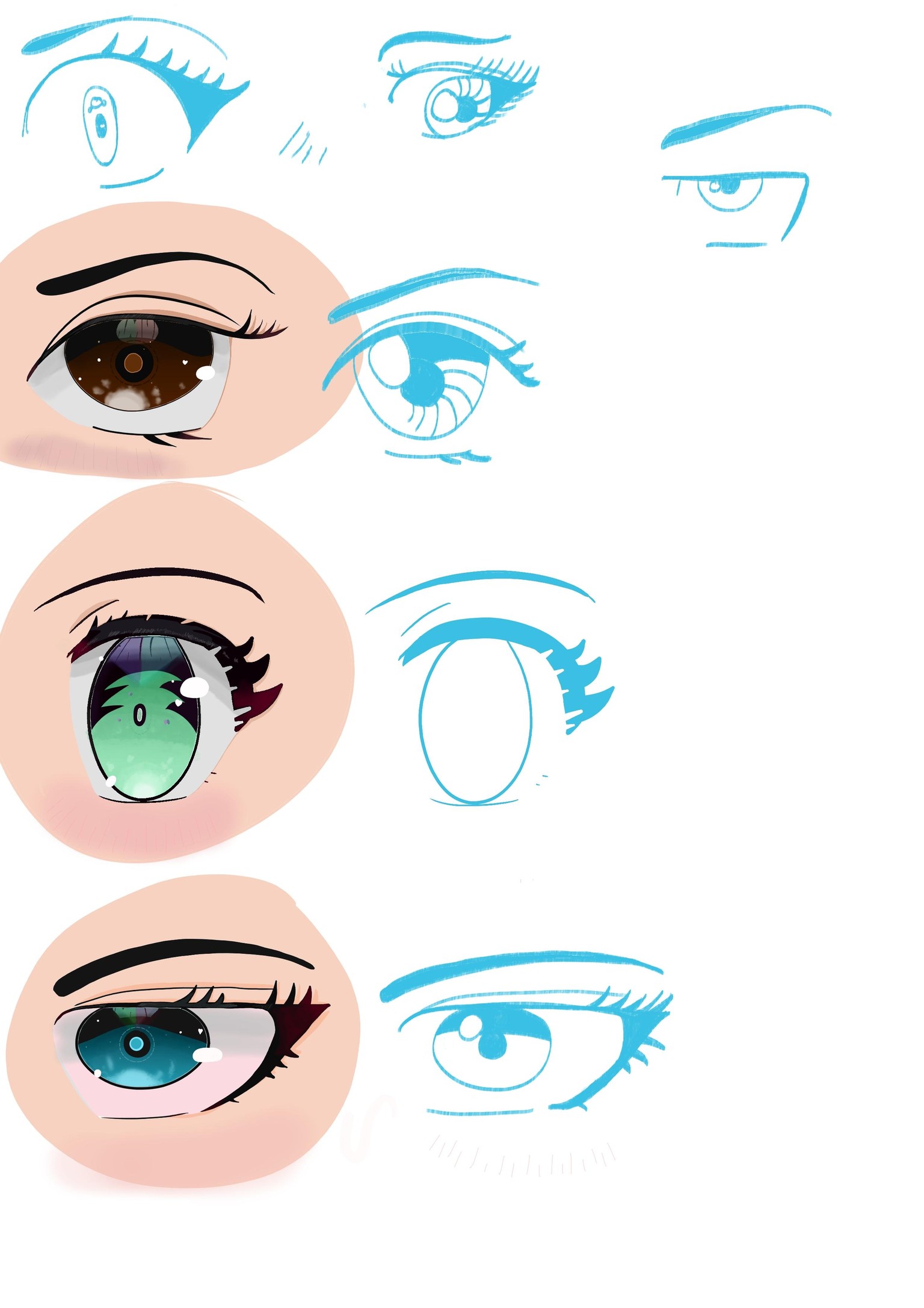Different eyes - Sketches and fully drawn - image 1 - student project