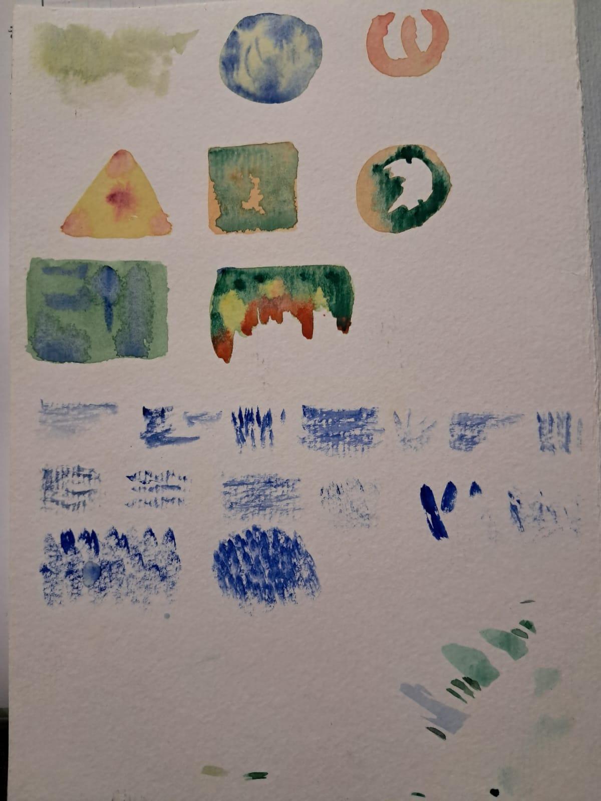 Small study with watercolor and flowers - image 1 - student project