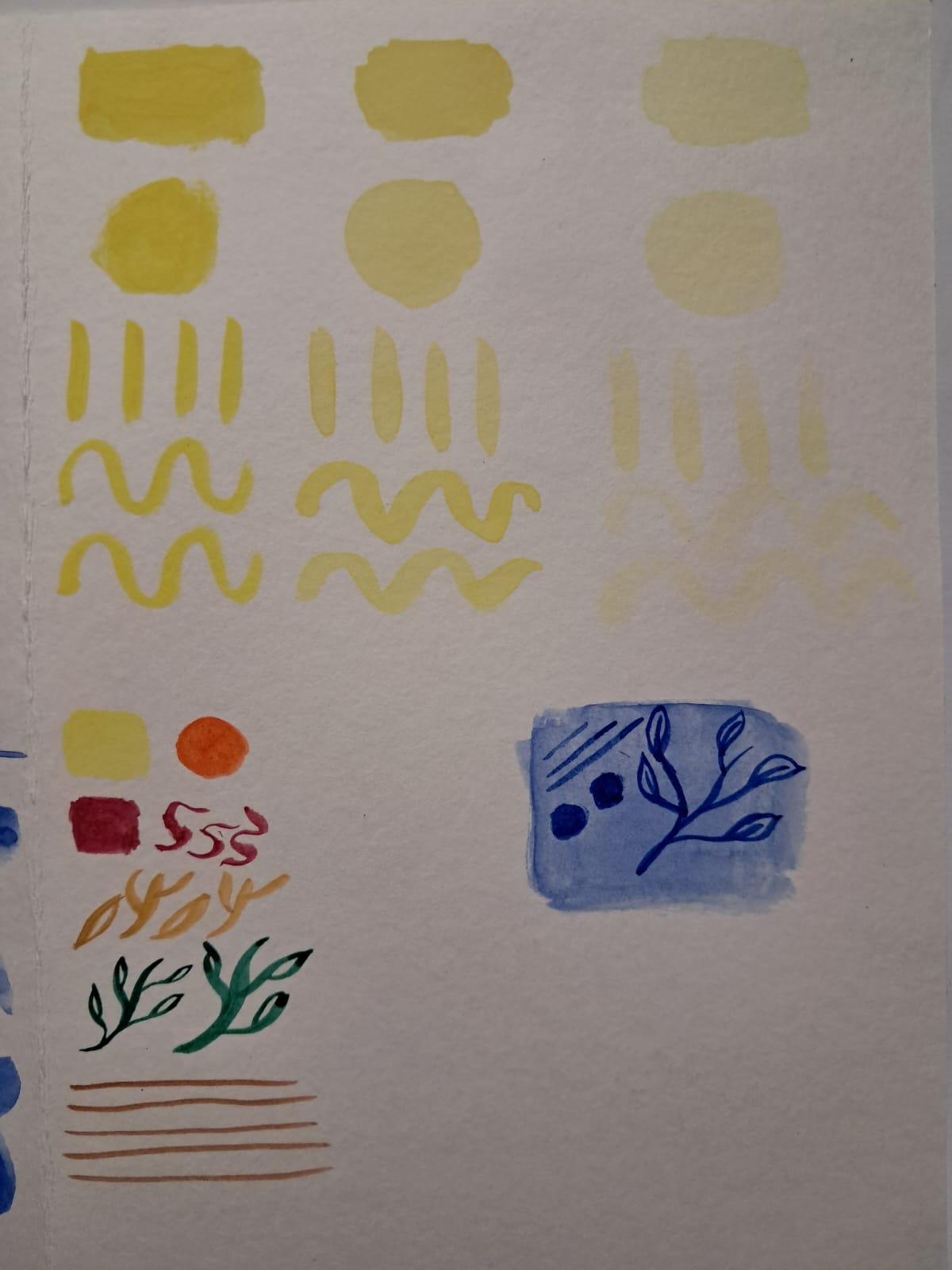 Small study with watercolor and flowers - image 3 - student project