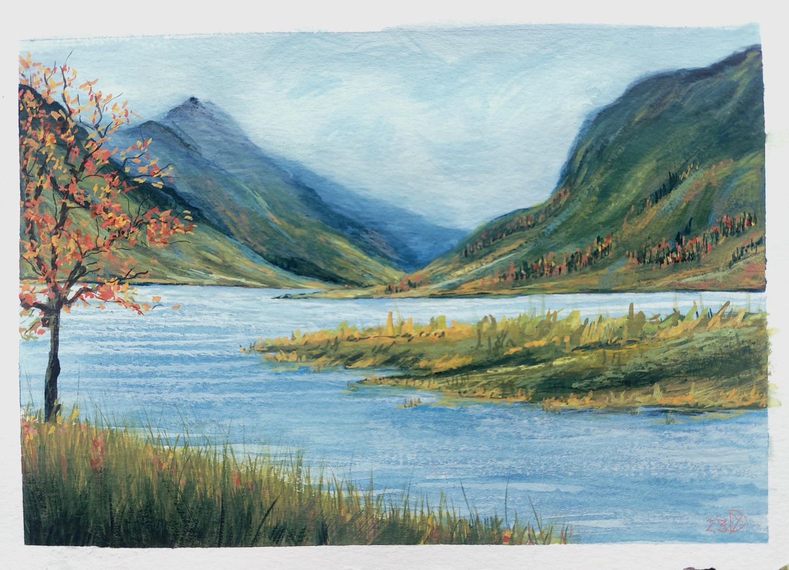 Gouache Mountains with Sarah Burns - image 1 - student project