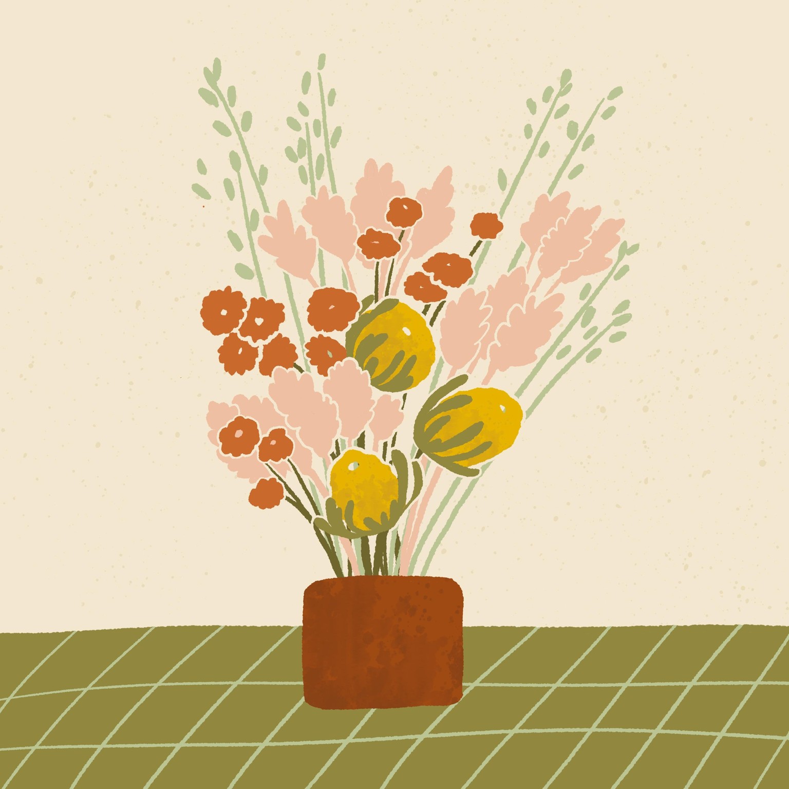 Stylised wildflower illustration - image 1 - student project