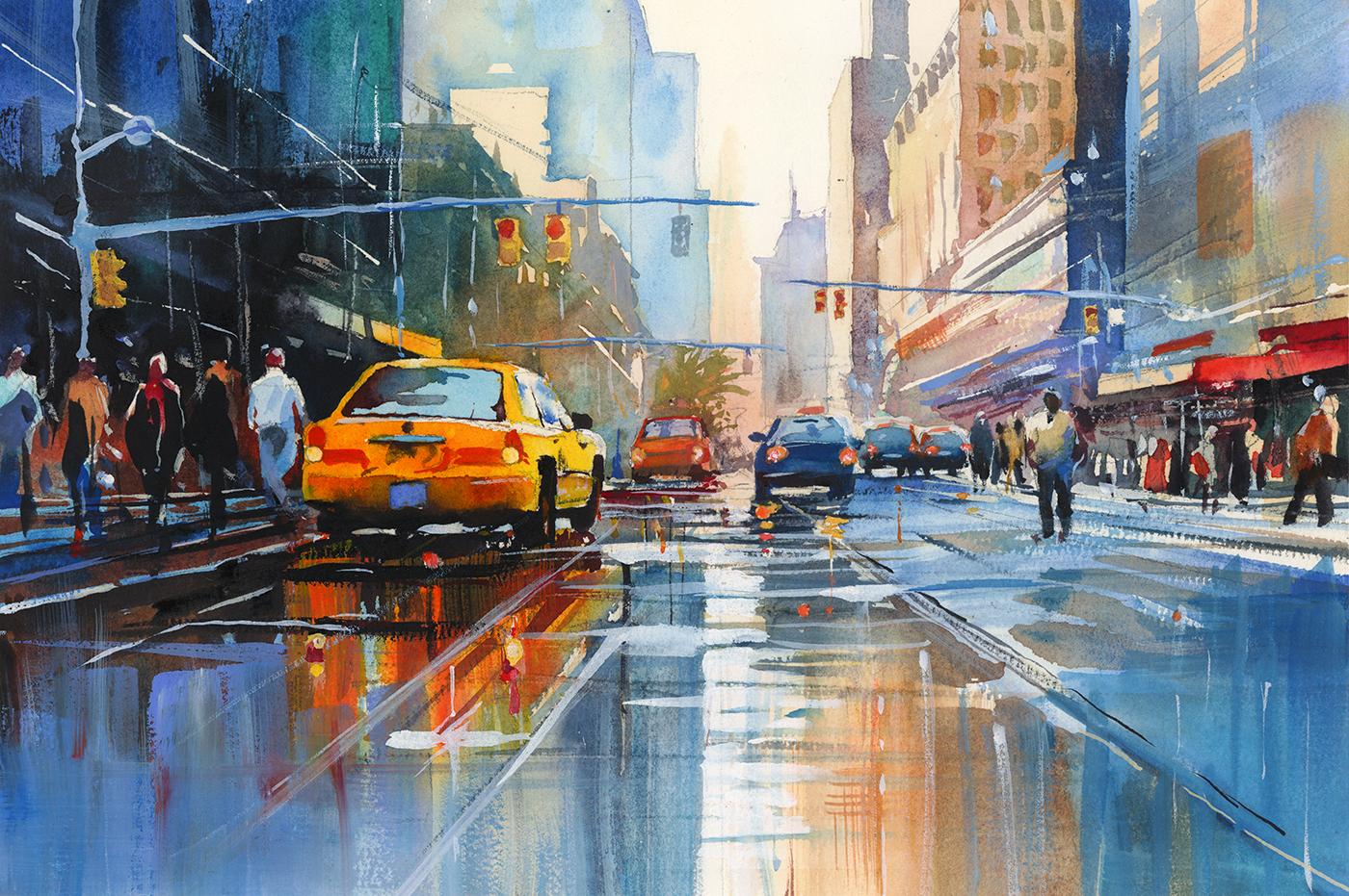 Painting Expressive Cityscapes in Watercolor: Light, Reflections & Atmosphere - image 1 - student project