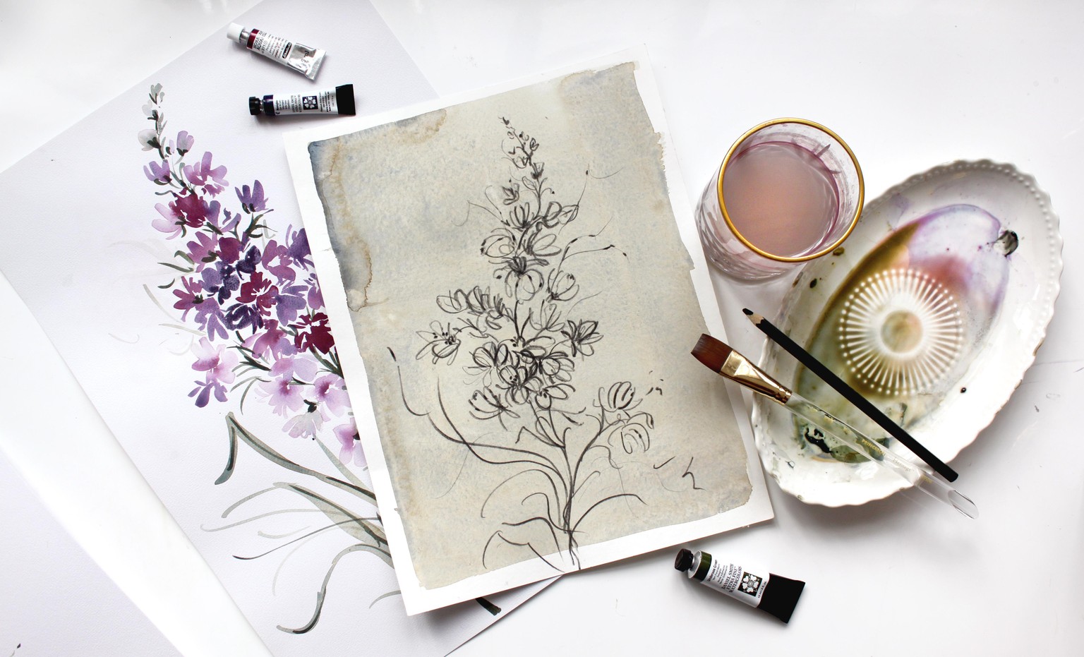 Watercolor Snapdragon - image 2 - student project