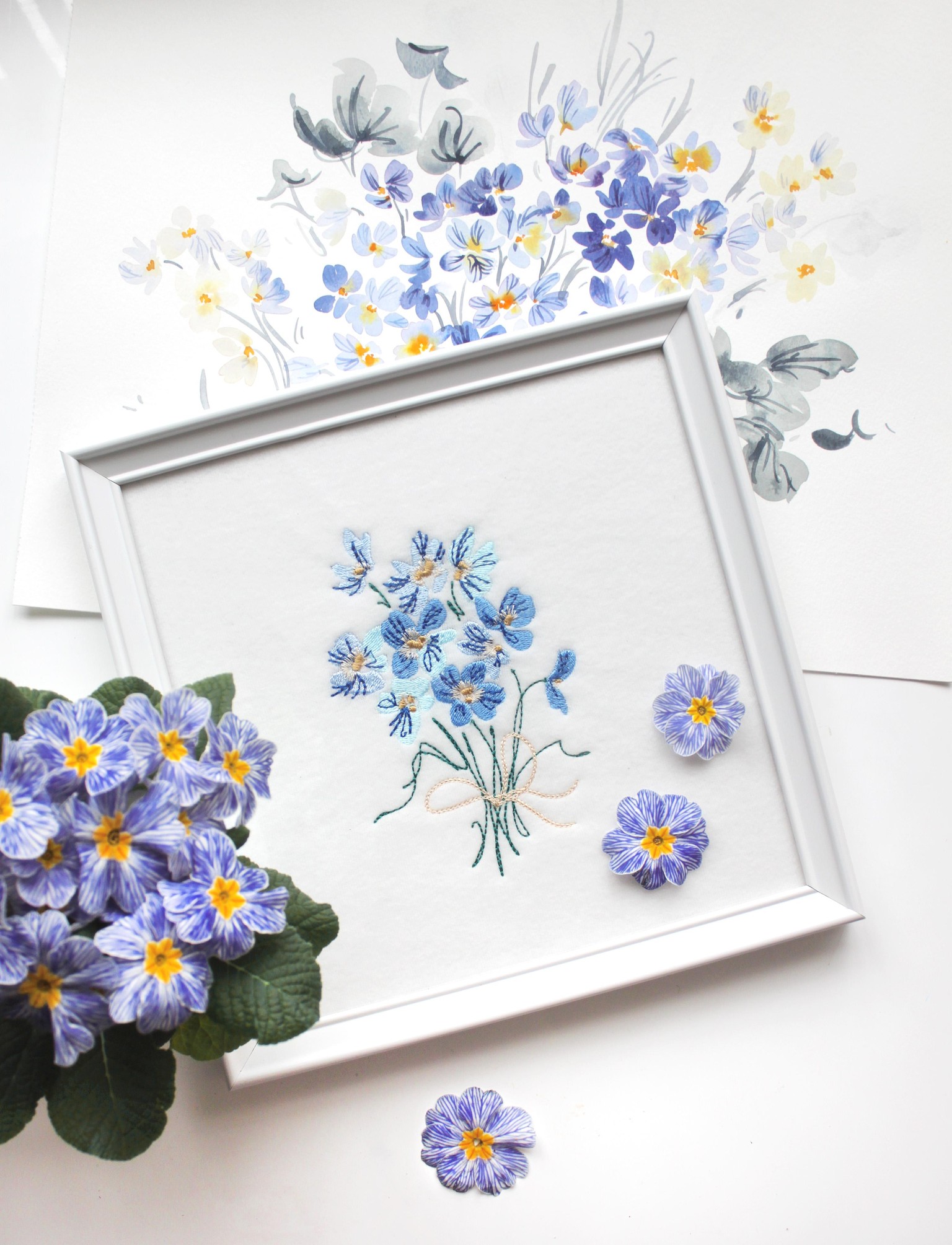 Loose Watercolor Primrose - image 4 - student project
