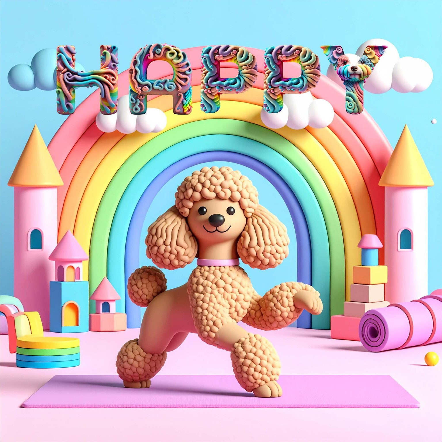 Happy poodle dog - image 2 - student project