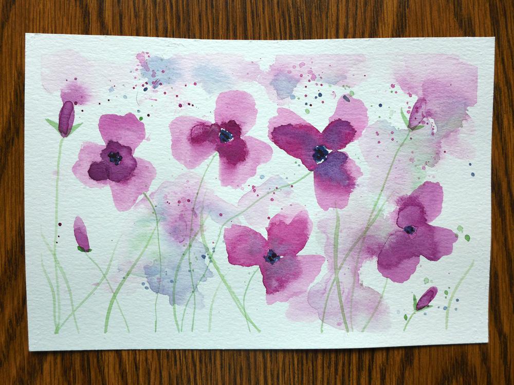 Loose Watercolor Flowers - image 1 - student project
