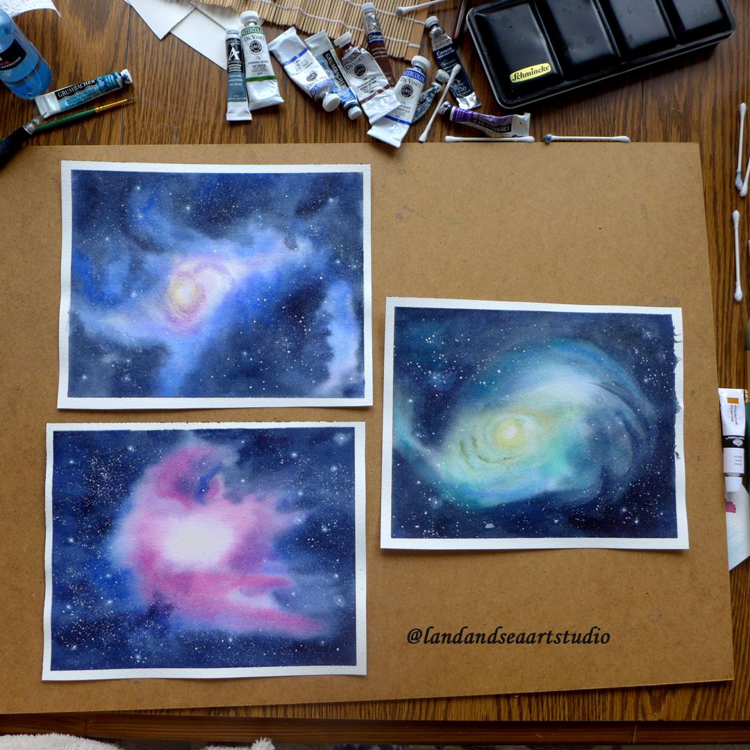 Watercolor Nebulas - image 1 - student project