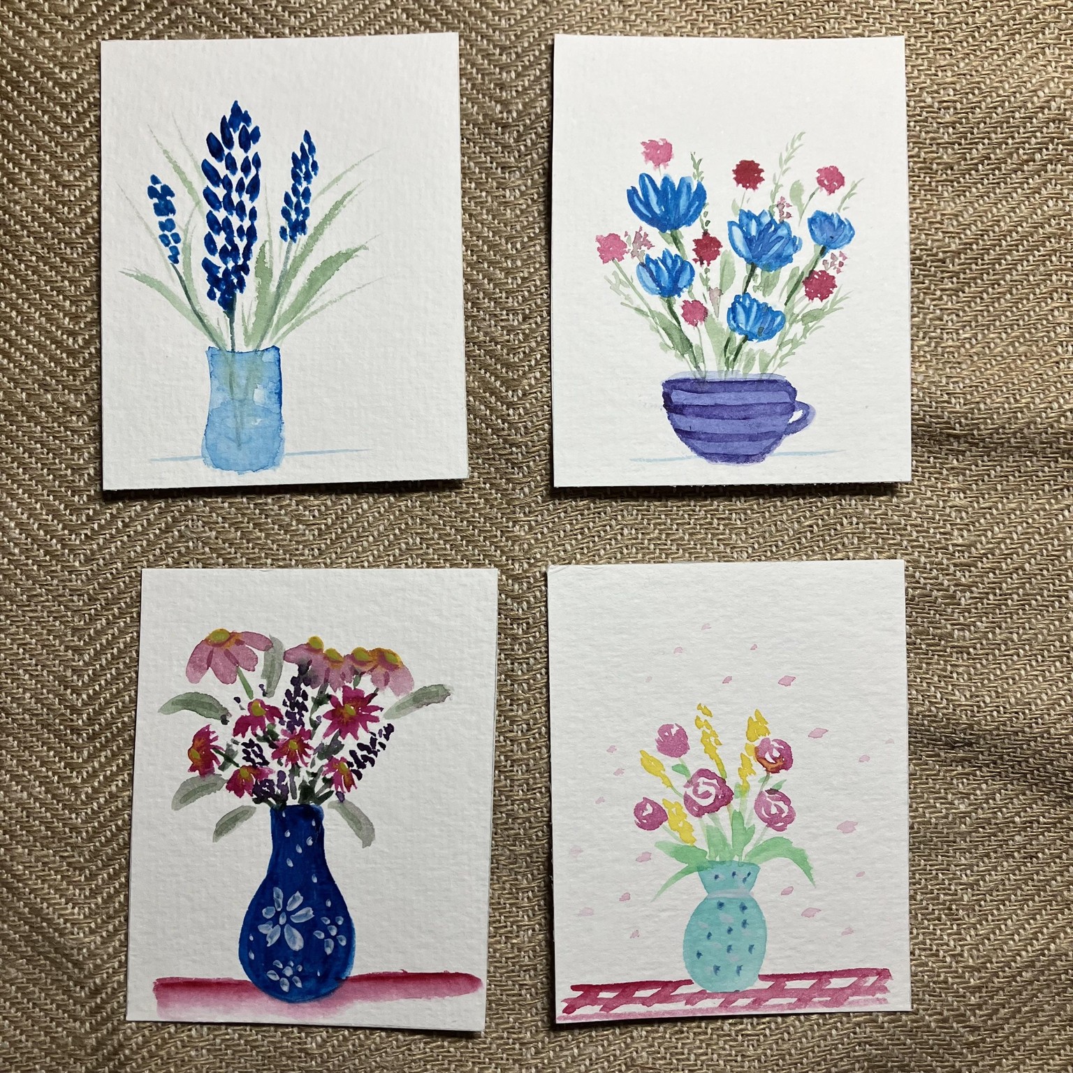 Whimsical Watercolor Flower Bouquets - image 4 - student project