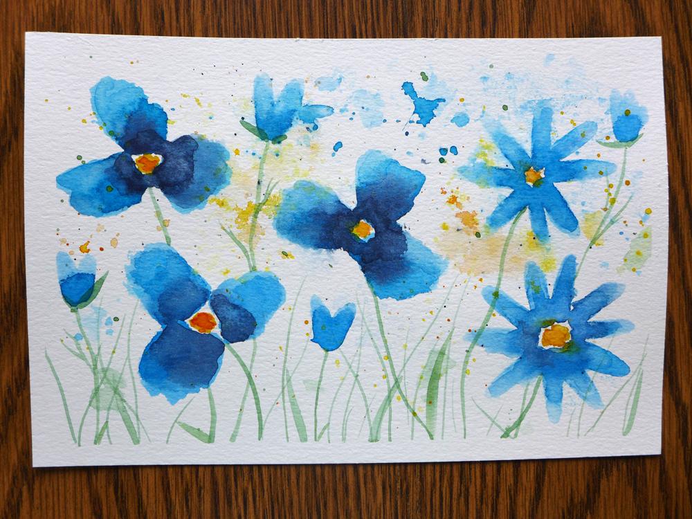 Loose Watercolor Flowers - image 2 - student project