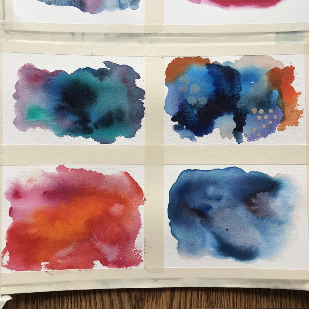 Flowing Watercolor Abstracts - image 2 - student project