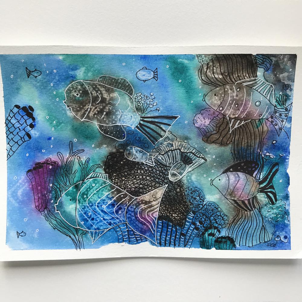 Playing around with Watercolor Textures - image 2 - student project