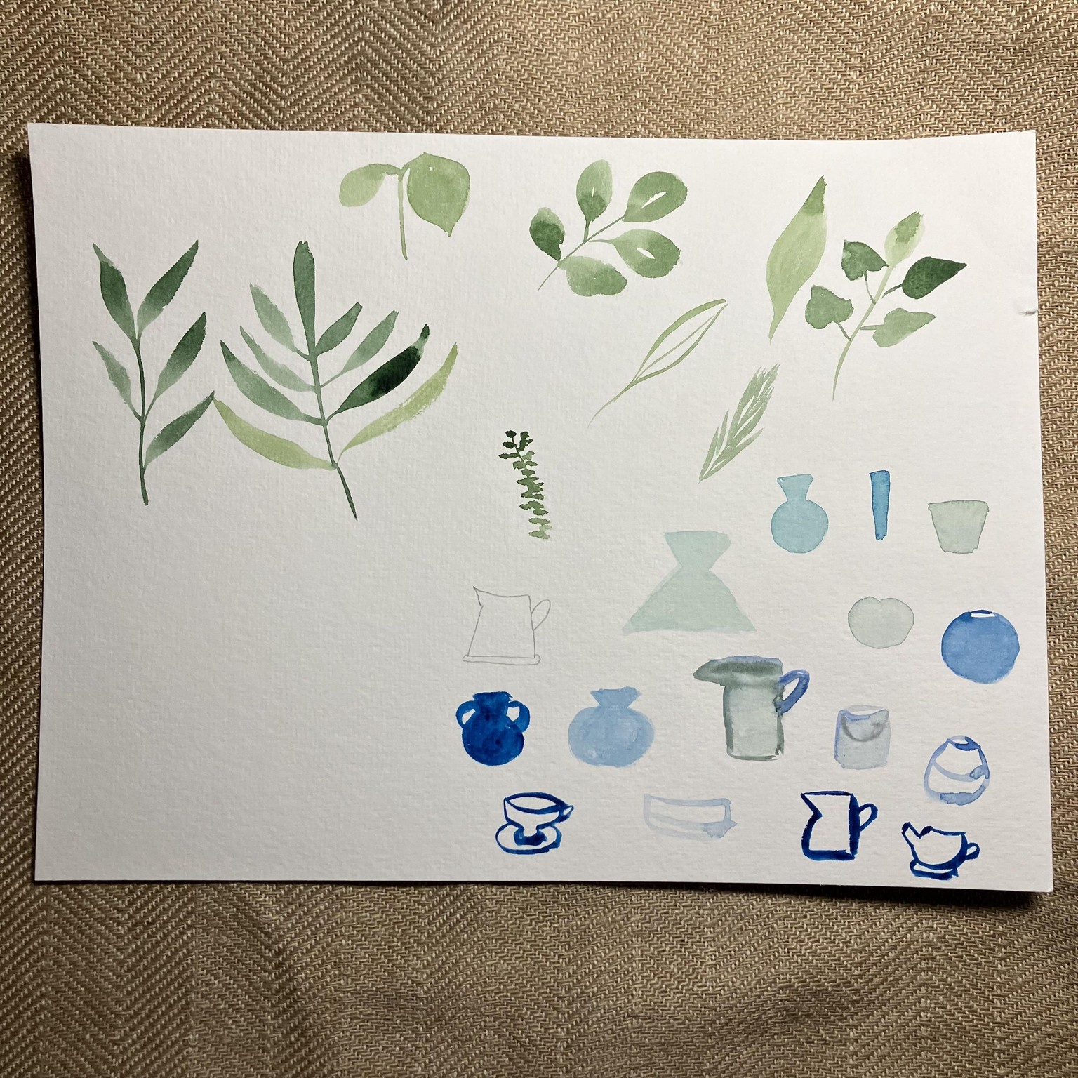 Whimsical Watercolor Flower Bouquets - image 2 - student project