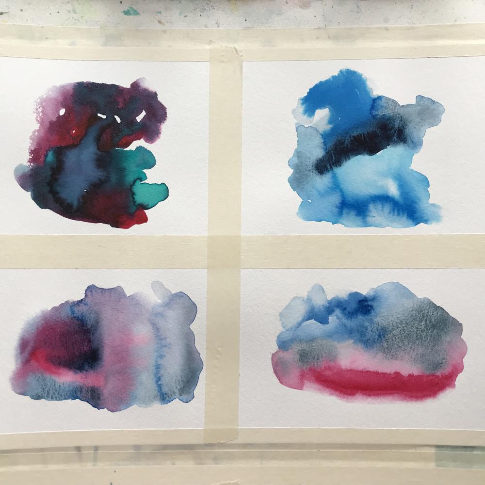 Flowing Watercolor Abstracts - image 1 - student project