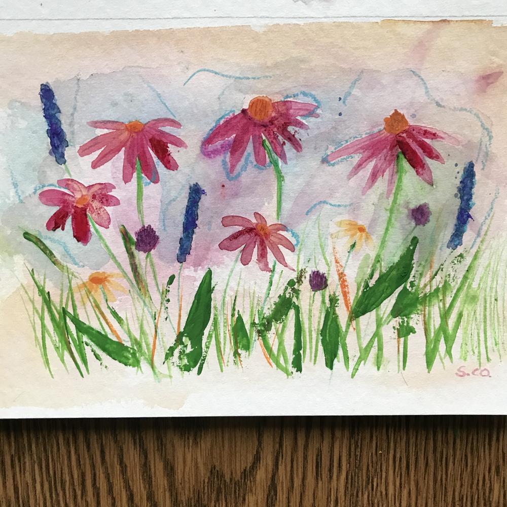 Mixed Media Flowers - image 2 - student project