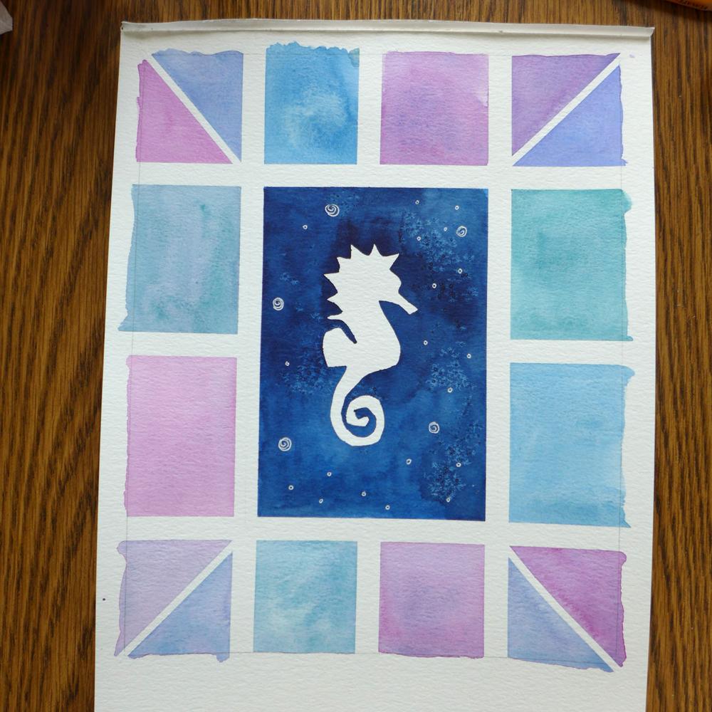 Watercolor with Washi Tape - image 4 - student project