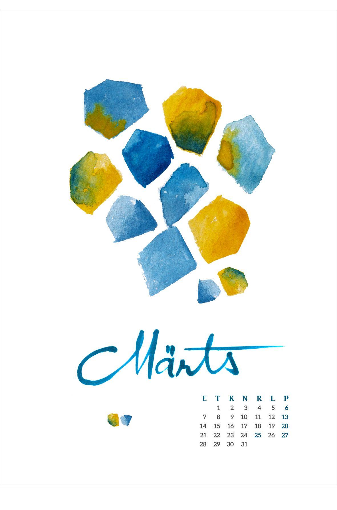 Watercolour calendar - image 3 - student project